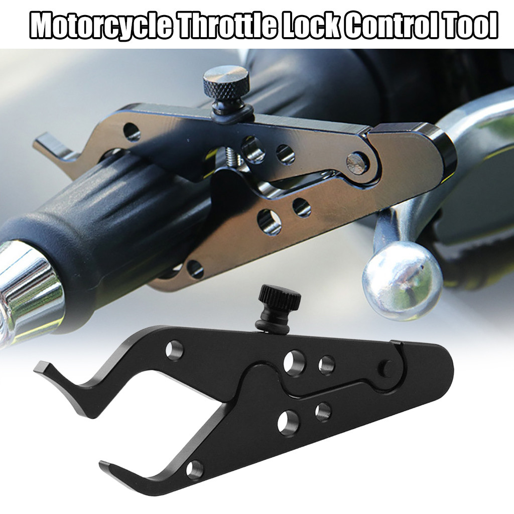 Donemore Motorcycle Cruise Control, Motorcycle Throttle Lock, Durable Aluminum Throttle Assist Wrist/Hand Grip Lock Clamp, Universal Motorcycle Accessories